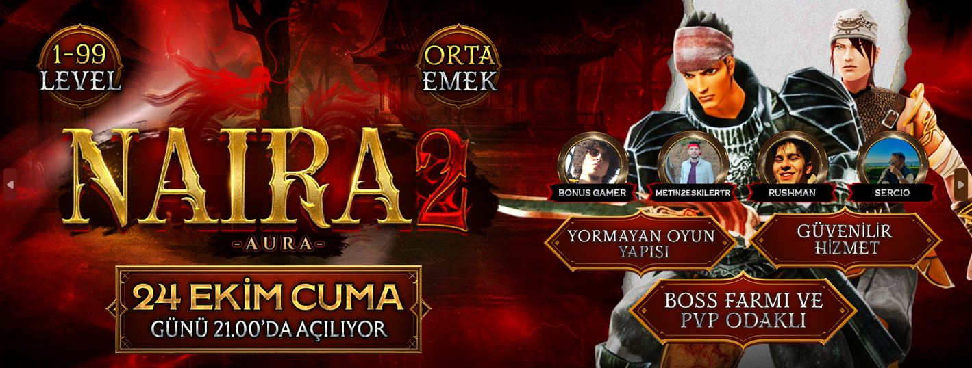 Naira2 1-99 PvP SERVER - Metin2 PvP Server