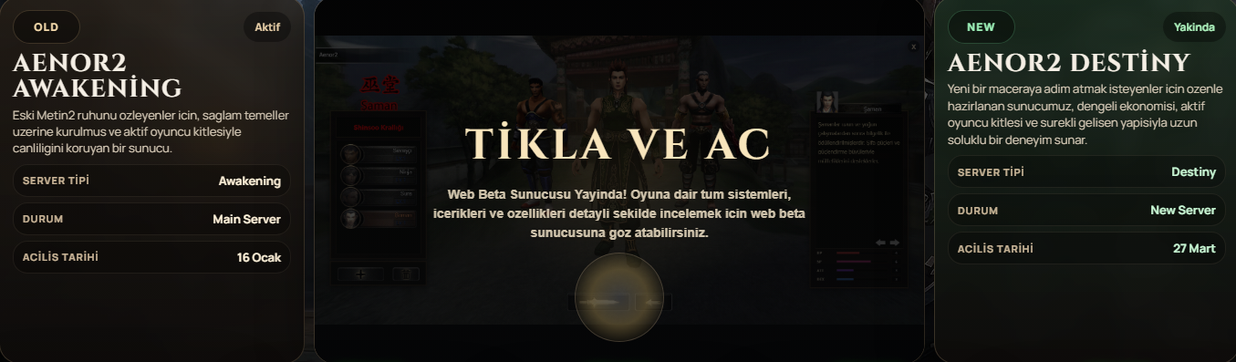 Aenor2 1-120 Metin2 PvP SERVER - newschool Server Tanıtımı