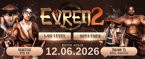 ⚔️ [EVREN2] 12 HAZİRAN 2026 💰 1-99 Orta Emek - emek Server Tanıtımı