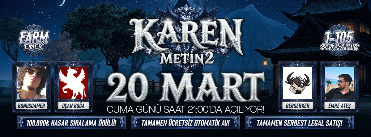 KarenMetin2 1-105 Metin2 PvP SERVER - emek Server Tanıtımı