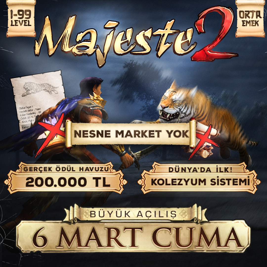 Majeste2 1-99 HardSchool PvP SERVER - emek Server Tanıtımı