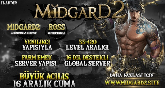 Midgard2 2.Sezon 55-120 Orta Emek - newschool Server Tanıtımı