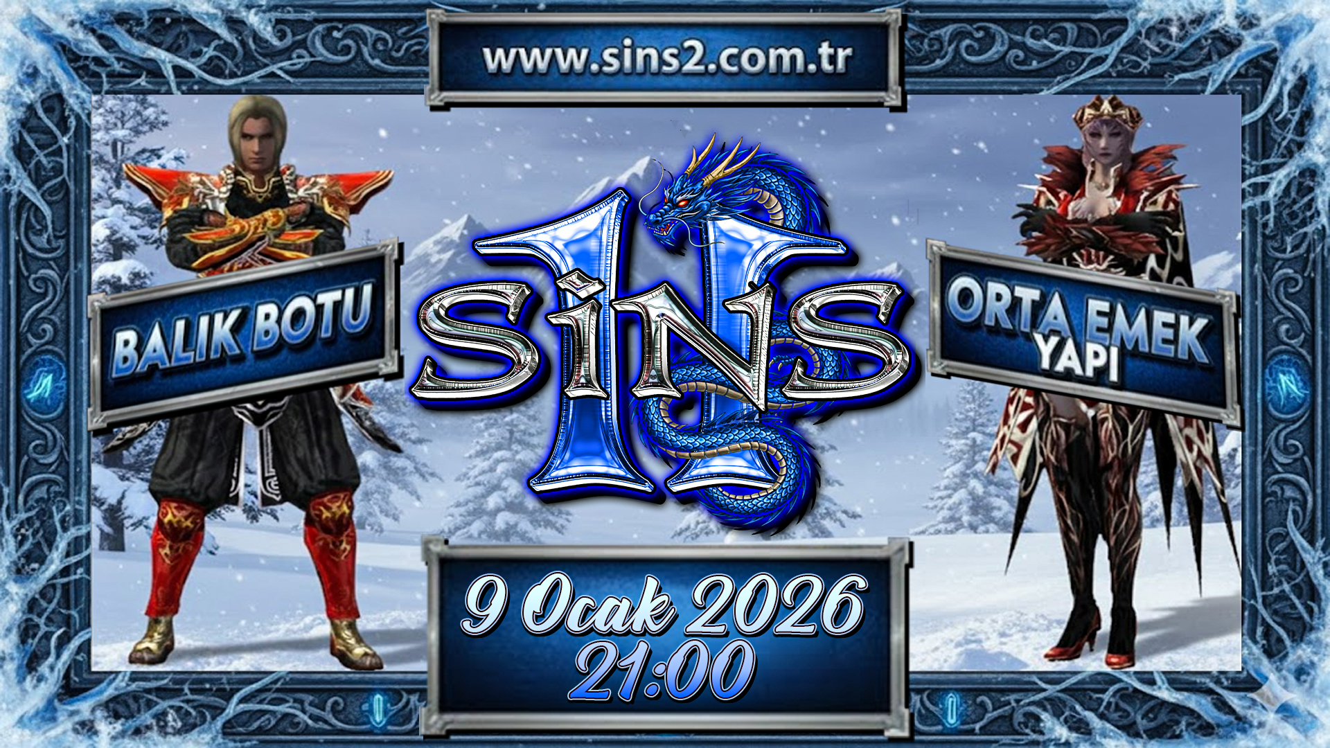 Sins2 | 70-130 Orta Emek | 9 Ocak / 21:00 - emek Server Tanıtımı
