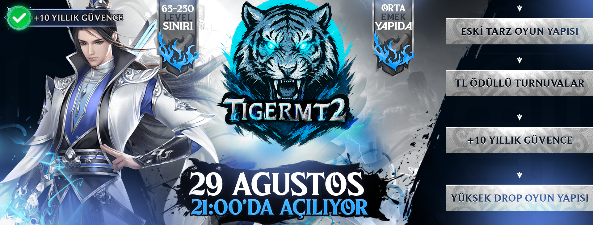 TigerMetin2 65-250 PvP SERVER - newschool Server Tanıtımı