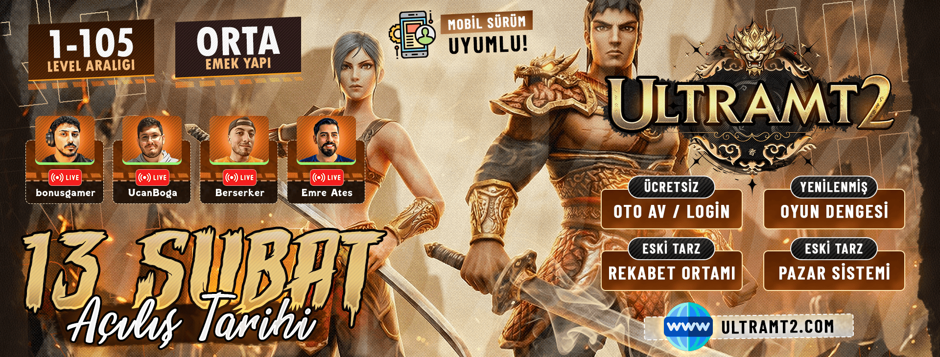 UltraMt2 1-105 Metin2 PvP SERVER - emek Server Tanıtımı